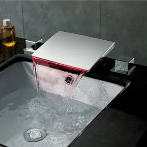 moda güverte montaj cilalı hidroelektrik led damar lavabo musluk şelale