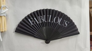Ventaglio Pieghevole in Bambù Nero Classico Personalizzato con Logo per Regali <span class=keywords><strong>di</strong></span> Nozze e Promozioni - Product Image 3
