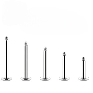Piercing F136 en alliage de titane à filetage externe, clou à lèvre à fond plat, clou pour cartilage d'oreille G23, accessoire de bijouterie unisexe pour usage quotidien - Product Image 3