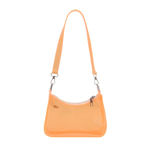2026 New Release Fashionable <b>Clear</b> Candy-Colored PVC <b>Jelly</b> Underarm Bag Single Zip Water Resistant Women RTS Bulk Mixed Order - Product Image 2