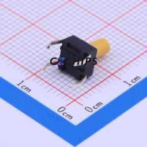 B3F-1072 Tactile Switch Through hole Component (THT)-4P,6x6mm Switch Single Pole Single Throw Round Button 1.5N Through Hole - Product Image 2