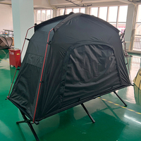 Ensemble combiné de lit de camping et de tente tout-en-un, pliable, compact, portable, surélevé, en Oxford, pour une chambre à coucher, quatre saisons