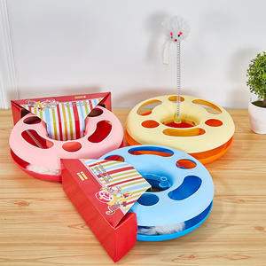 Juguetes Giratorios para Gatos con Resorte, Bandeja de Juego de Felpa, Alivio para el Aburrimiento, Juguetes para Gatos - Product Image 4