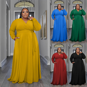 Nouvelles Robes 2025 pour Femmes – Tenues Décontractées et Formelles, Robe <span class=keywords><strong>Femme</strong></span> avec Poches, Jupe Évasée, Grandes Tailles 4XL 5XL - Product Image 2