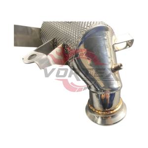 Vortex 304 Downpipe catalyzed à haut débit pour Mercedes-Benz A45S CLA45S 2.0T M139 2020–2024 avec bouclier thermique sans voyant d'avertissement moteur - Product Image 4