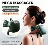 Masseur portable bionique pour le cou et les épaules, pétrissage profond des tissus avec chaleur, appareil de massage corporel rechargeable par USB pour usage domestique