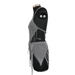 Stainless Steel Chainmail Armor Fashion Jewelry Irregular Shape Welded Metal Craft Clothing Accessory - Product Image 6