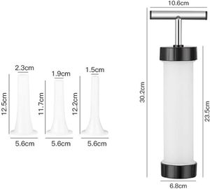 Lot de 3 seringues à saucisses DIY en plastique, outils de cuisine écologiques et compatibles lave-vaisselle pour le remplissage manuel de viande - Product Image 2