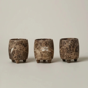 STONEKOCC D10x13CM Portavelas de Aromaterapia de Lujo de Mármol Natural Hecho a Mano Ecológico con Base en Forma de Jarra y Almacenamiento de Artículos Diversos - Product Image 3