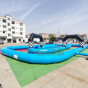 Pista inflable gigante para carreras de zorb balls y didi cars, para fiestas y eventos infantiles al aire libre. - Product Image 6