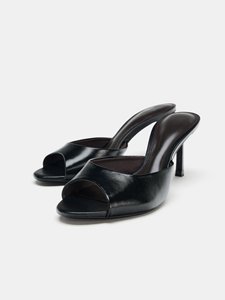 ZA2026 Nouvelle collection Printemps-Été – Escarpins noirs à talon fin, bout ouvert, à enfiler, légers, sexy, pour femme - Product Image 6