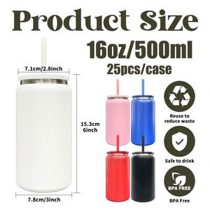 Vaso de Acero Inoxidable de 16 oz con Logotipo Personalizado, Color Negro en el Interior, para Grabado Láser - Product Image 2