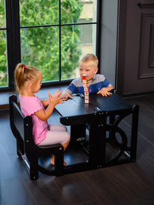 Montessori เก้าอี้ผู้ช่วยในครัวแปลงสภาพโรงเรียนทันสมัยโรงเรียนอนุบาลบ้านไร่เฟอร์นิเจอร์ห้องนอนเตียงไม้สำหรับทารกและเด็ก - Product Image 6