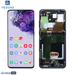 S20 ultra Lcd pour Samsung Galaxy 100% Original pour Samsung Galaxy S20 ultra écran tactile avec cadre numériseur affichage ecran - Product Image 1