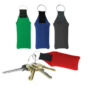 OEM Custom Neoprene Wristlet Strap Keychain Lipstick Holder Multiple Shapes Keychain