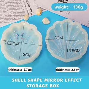 Osbang Appareil ménager Bricolage Artisanat Moule en caoutchouc Moule d'injection plastique Forme de coque Boîte de rangement de table Décoration de bureau - Product Image 4