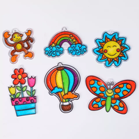 EBAYRO 2025 Nouveaux produits Jouets éducatifs DIY Jouets à dessiner Art de la fenêtre Art instantané 3D Art collant Kit d'artisanat 9018E Peinture pour fenêtre