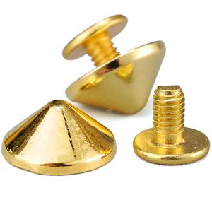 コーンスパイクとスタッドスクリューバックパンクスタッドとスパイク衣類用靴革クラフトベルトバッグリベット取り付けツール付き - Product Image 4