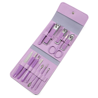 Kit de manucure et pédicure professionnel 12 pièces en acier inoxydable – Trousse de voyage avec coupe-ongles, ciseaux et accessoires