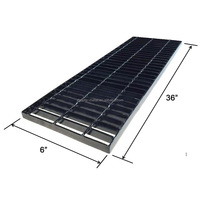 Grille en acier inoxydable galvanisé à chaud, plateforme de passage robuste antidérapante, double revêtement anticorrosion pour sol extérieur