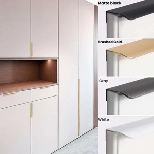 Moderne Minimalistische Aluminiumlegierung Schrankgriffe für Kleiderschrank, Küchenschrank, Schublade & Kommode - Product Image 3