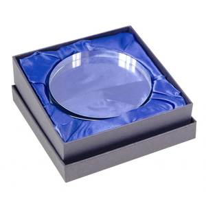 Prensapapeles de Vidrio Blanco D=90mm H=19mm, Elegante Accesorio de Oficina - Product Image 2