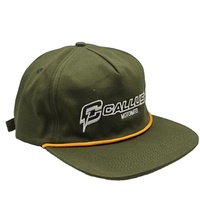 Topi Dad Hat 6 Panel 5 Panel Vintage Katun Bersulam Pinggiran Datar Tanpa Struktur Dengan Tali