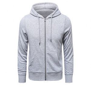 Sweat-shirts à capuche promotionnels en pur coton avec logo personnalisé et fermeture éclair pour événements de marque - Product Image 4