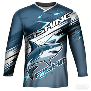 Magliette da Pesca Personalizzate a Maniche Lunghe in Tessuto Leggero ed Elastico, Colore/Design Personalizzabile, Basso MOQ per <span class=keywords><strong>Pescatori</strong></span>/Team - Product Image 4