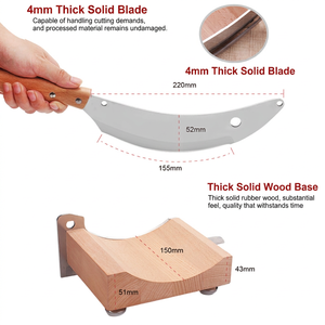 Trancheuse à légumes de cuisine, facile à utiliser, plan de travail en bois avec épaisseur de coupe réglable, trancheuse standardisée - Product Image 4