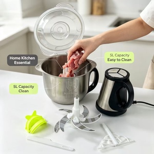<span class=keywords><strong>Hachoir</strong></span> à <span class=keywords><strong>viande</strong></span> électrique en acier inoxydable 5L à vitesse rapide, mixeur alimentaire portable pour restaurant et cuisine quotidienne à domicile - Product Image 5