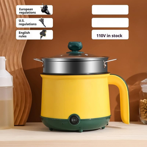 Portable Electric Hot <b>Pot</b> Student Dormitory Multi Cooker Mini Cooking <b>Pot</b> Household <b>Nonstick</b> Coating Electric Skillet - Product Image 4