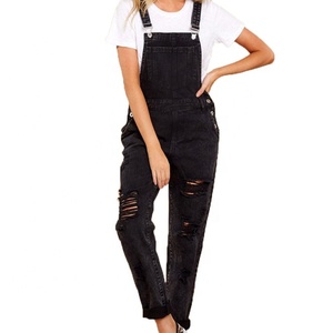 Jeans pour filles pas cher <span class=keywords><strong>Salopette</strong></span> <span class=keywords><strong>en</strong></span> <span class=keywords><strong>jean</strong></span> avec bretelles Combinaison Jeans pour femmes - Product Image 2