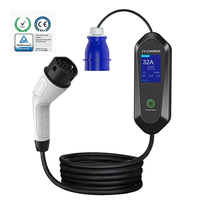 Chargeur de voiture électrique Home Essential Monophasé 32A 7KW Type 2 AC Chargeur EV portable réglable avec prise CEE