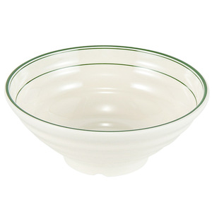 <b>Melamine</b> <b>Bowls</b> Conical Shape With Green And Brown Trim For Noodle Soup Rice Hot Pot Hotel Use - Product Image 5