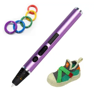 热卖儿童礼品DIY玩具涂鸦笔不锈钢金属外壳1.75毫米灯丝3D绘图打印笔