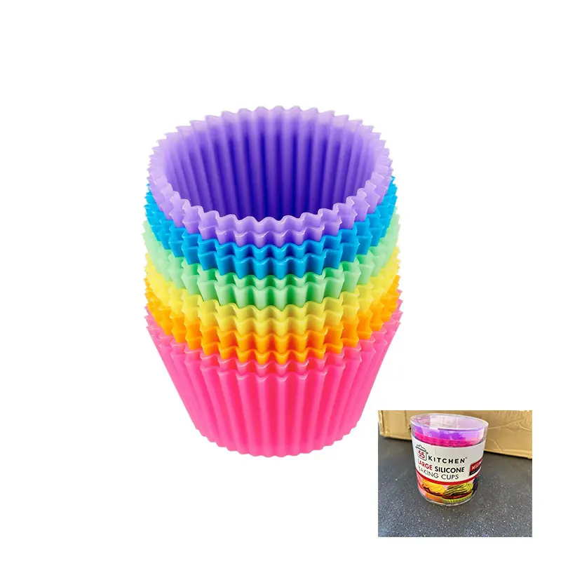 Usine 100% de qualité alimentaire bricolage Silicone multi-usages moules à gâteaux antiadhésif Muffin outil de cuisson fabricant de cupcake