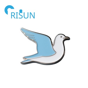 Personalizzato cartone animato metallo aringa gabbiano smalto gioielli spilla di uccelli di mare in smalto duro risvolto Custom Seagull Pin spilla - Product Image 3
