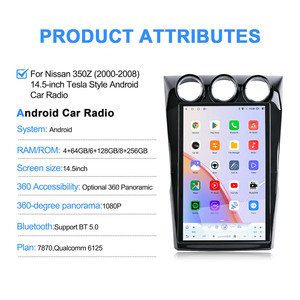 วิทยุติดรถยนต์ระบบแอนดรอยด์หน้าจอ 14.4 นิ้ว ดีไซน์ใหม่จาก NaviHua เครื่องเล่นดีวีดีในรถยนต์ พร้อมระบบนำทาง GPS และมัลติมีเดีย สำหรับรถยนต์นิสสัน 350Z ปี 2000-2008 - Product Image 5