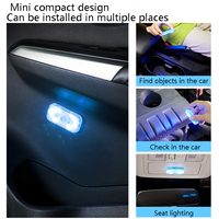 Mini lampe de lecture LED sans fil pour plafond de voiture, éclairage intérieur de voiture, chargement USB, commande tactile, pour porte, espace de rangement du coffre, en ABS