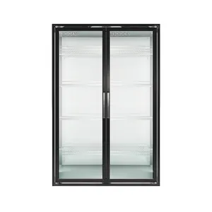 Display freezer glass door Factory Aluminum Alloy frame freezer glass door with shelves for walk in cooler/freezer