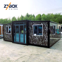 Maison Modulaire Préfabriquée de Luxe à Texture Pierre, Conteneur Extensible 20ft 40ft avec Salle de Bain et Cuisine pour les Marchés des États-Unis, de l'Australie et du Canada
