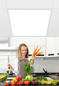 Ultrathin 18W-60W SMD <strong>Backlit</strong> LED Panel <strong>Light</strong> Modern Recessed Ceiling <strong>Light</strong> for Office Bathroom 600x600 6000K for Workshop Use - Product Image 6