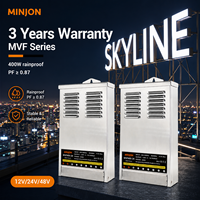 Alimentation à découpage extérieure MINJON 400W 48V CE pour sortie simple AC-DC, étanche, garantie 3 ans, efficacité 87%, 200-240VAC