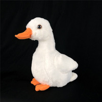 Jouet en peluche canard blanc mignon, animal en peluche doux avec bec et pattes orange, cadeau idéal pour les enfants et les amoureux des canards