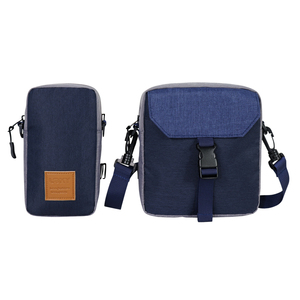 Bolso Bandolera Unisex Ecológico de RPET Poliéster con Asa de Algodón, Cierre de Cremallera y Botones de Colores Personalizados, 26.5x18x6CM - Product Image 3