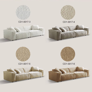 Sofá Cuadrado <span class=keywords><strong>de</strong></span> Tres Plazas <span class=keywords><strong>de</strong></span> Tela <span class=keywords><strong>de</strong></span> Lino Estilo Wabi-Sabi, Desmontable y Lavable, para Apartamentos Pequeños, Sala <span class=keywords><strong>de</strong></span> Estar, Estilo Nórdico Retro - Product Image 6