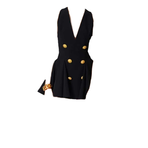 <span class=keywords><strong>Abito</strong></span> stilista da donna 2025 di alta moda <span class=keywords><strong>gilet</strong></span> di media lunghezza <span class=keywords><strong>con</strong></span> Zip posteriore senza maniche doppiopetto per la moda delle feste - Product Image 4