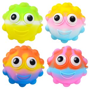 Jouet sensoriel Pop It en silicone coloré avec lumières LED, grille de bulles, puzzle, <span class=keywords><strong>grand</strong></span> œil, à presser pour enfants - Product Image 4