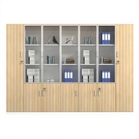Armoire de rangement moderne de style coréen simple avec tiroirs et serrure ; Armoire de classement commerciale, meuble de bureau en bois pour documents
